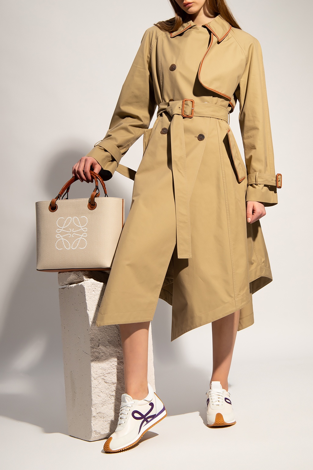 loewe louboutin Trench coat w/ contrasting trim